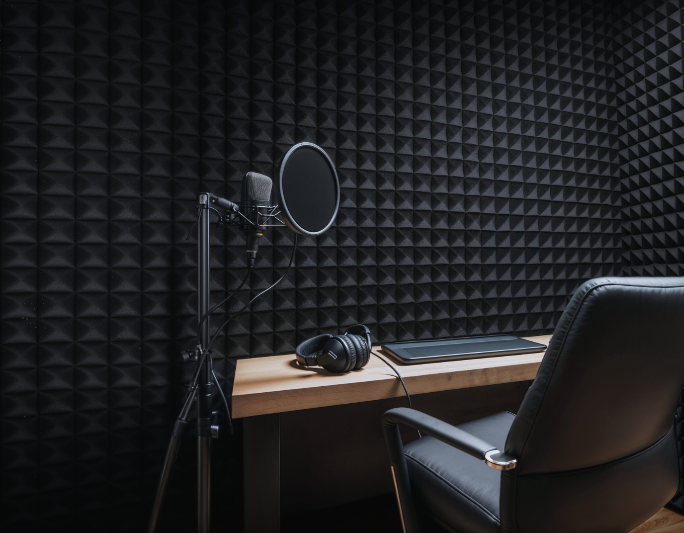 Akustikkplater: 5 ting du må vite om deres bruksområder 1 Akustikkplater hengt opp på vegg i et musikkstudio for lydisolering